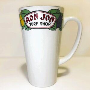 Ron Jon Surf Shop Tall Coffee Mug Hibiscus Flower Design